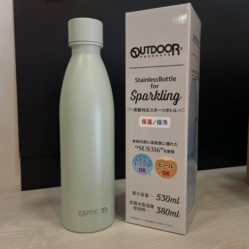 OUTDOOR アウトドア 炭酸対応スポーツボトル 水筒 530mlペールグリーン - ナショナルマート通販